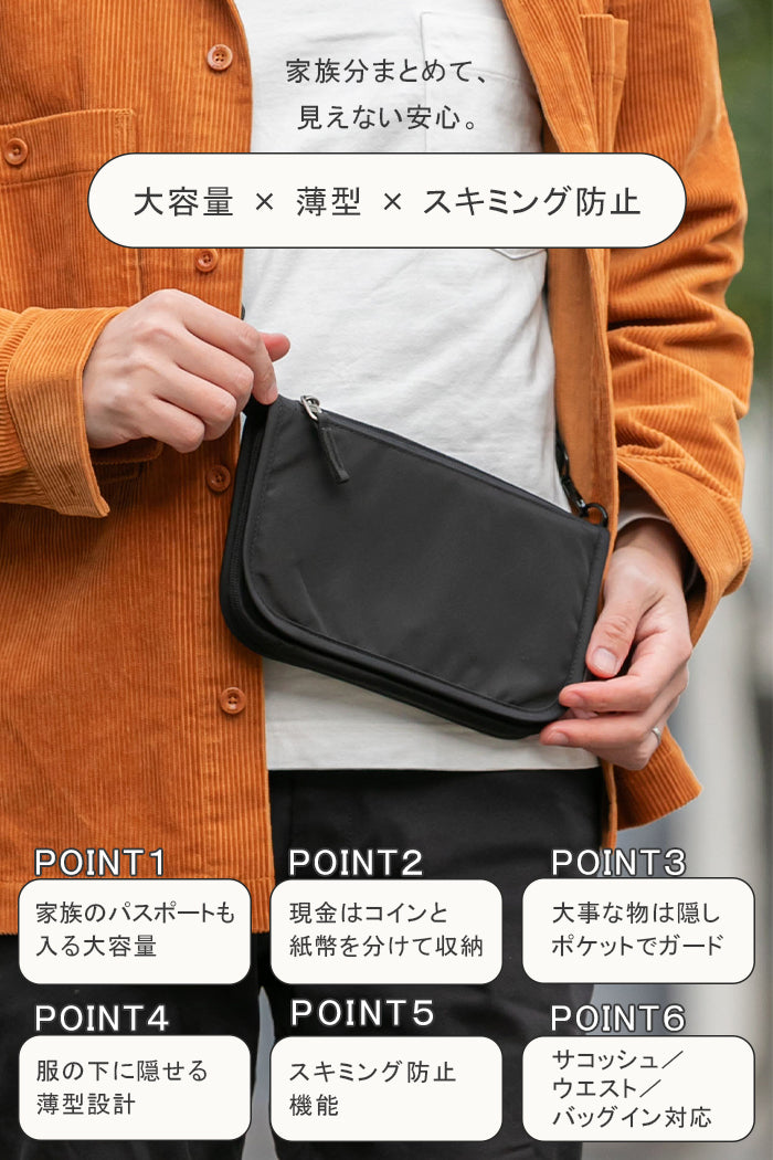 セキュリティポーチ サコッシュタイプ