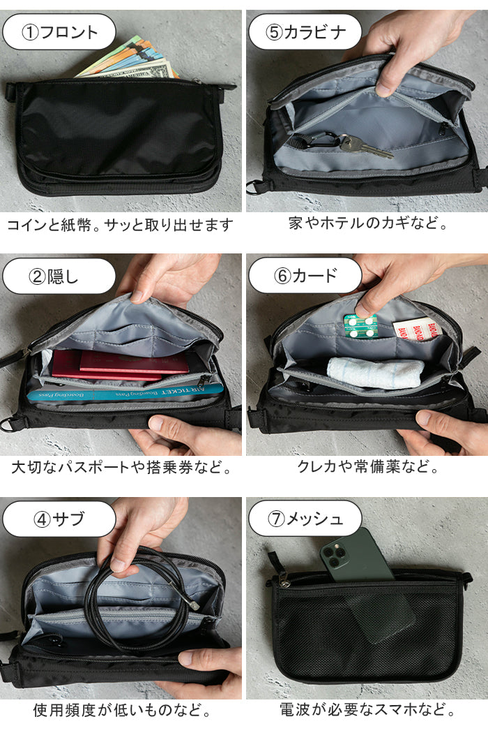 セキュリティポーチ サコッシュタイプ